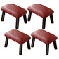 Faux Leather Ottoman Whole Colored Nailhead Trim Water Resistant Rectangle Pouf Ottoman Burgundy 4 Piece Set Clearhalo 'furn' 'furn_ottomans_poufs' 'Furniture' 'Living Room Furniture' 'Ottomans & Poufs' 'ottomans_poufs' 6238701