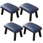 Faux Leather Ottoman Whole Colored Nailhead Trim Water Resistant Rectangle Pouf Ottoman Blue-Black 4 Piece Set Clearhalo 'furn' 'furn_ottomans_poufs' 'Furniture' 'Living Room Furniture' 'Ottomans & Poufs' 'ottomans_poufs' 6238704