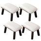 Faux Leather Ottoman Whole Colored Nailhead Trim Water Resistant Rectangle Pouf Ottoman White-Black 4 Piece Set Clearhalo 'furn' 'furn_ottomans_poufs' 'Furniture' 'Living Room Furniture' 'Ottomans & Poufs' 'ottomans_poufs' 6238713