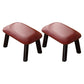 Faux Leather Ottoman Whole Colored Nailhead Trim Water Resistant Rectangle Pouf Ottoman Burgundy-Black 2 Piece Set Clearhalo 'furn' 'furn_ottomans_poufs' 'Furniture' 'Living Room Furniture' 'Ottomans & Poufs' 'ottomans_poufs' 6238715