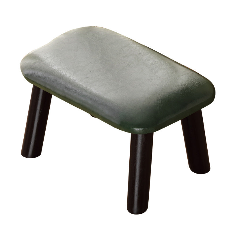 Faux Leather Ottoman Whole Colored Nailhead Trim Water Resistant Rectangle Pouf Ottoman Blackish Green 1 Piece Clearhalo 'furn' 'furn_ottomans_poufs' 'Furniture' 'Living Room Furniture' 'Ottomans & Poufs' 'ottomans_poufs' 6238720