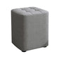 Square Pouf Ottoman Solid Color Tufted Fabric Fade Resistant Contemporary Pouf 11"L x 11"W x 14"H Grey 1 Piece Clearhalo 'furn' 'furn_ottomans_poufs' 'Furniture' 'Living Room Furniture' 'Ottomans & Poufs' 'ottomans_poufs' 6238726
