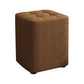 Square Pouf Ottoman Solid Color Tufted Fabric Fade Resistant Contemporary Pouf 11"L x 11"W x 14"H Brown 1 Piece Clearhalo 'furn' 'furn_ottomans_poufs' 'Furniture' 'Living Room Furniture' 'Ottomans & Poufs' 'ottomans_poufs' 6238746