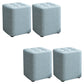 Square Pouf Ottoman Solid Color Tufted Fabric Fade Resistant Contemporary Pouf 11"L x 11"W x 14"H Blue 4 Piece Set Clearhalo 'furn' 'furn_ottomans_poufs' 'Furniture' 'Living Room Furniture' 'Ottomans & Poufs' 'ottomans_poufs' 6238751