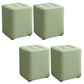 Square Pouf Ottoman Solid Color Tufted Fabric Fade Resistant Contemporary Pouf 11"L x 11"W x 14"H Green 4 Piece Set Clearhalo 'furn' 'furn_ottomans_poufs' 'Furniture' 'Living Room Furniture' 'Ottomans & Poufs' 'ottomans_poufs' 6238754