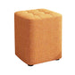 Square Pouf Ottoman Solid Color Tufted Fabric Fade Resistant Contemporary Pouf 11"L x 11"W x 14"H Orange 1 Piece Clearhalo 'furn' 'furn_ottomans_poufs' 'Furniture' 'Living Room Furniture' 'Ottomans & Poufs' 'ottomans_poufs' 6238755