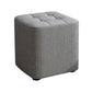 Square Pouf Ottoman Solid Color Tufted Fabric Fade Resistant Contemporary Pouf 11"L x 11"W x 11"H Grey 1 Piece Clearhalo 'furn' 'furn_ottomans_poufs' 'Furniture' 'Living Room Furniture' 'Ottomans & Poufs' 'ottomans_poufs' 6238758