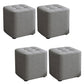 Square Pouf Ottoman Solid Color Tufted Fabric Fade Resistant Contemporary Pouf 11"L x 11"W x 11"H Grey 4 Piece Set Clearhalo 'furn' 'furn_ottomans_poufs' 'Furniture' 'Living Room Furniture' 'Ottomans & Poufs' 'ottomans_poufs' 6238760