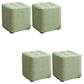 Square Pouf Ottoman Solid Color Tufted Fabric Fade Resistant Contemporary Pouf 11"L x 11"W x 11"H Green 4 Piece Set Clearhalo 'furn' 'furn_ottomans_poufs' 'Furniture' 'Living Room Furniture' 'Ottomans & Poufs' 'ottomans_poufs' 6238778