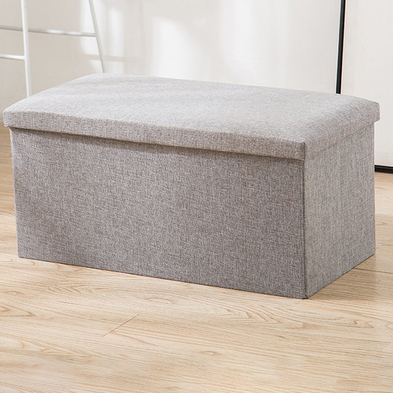 Modern Solid Color Ottoman Cotton Rectangle Ottoman for Living Room Grey 1 Piece Clearhalo 'furn' 'furn_ottomans_poufs' 'Furniture' 'Living Room Furniture' 'Ottomans & Poufs' 'ottomans_poufs' 6238784