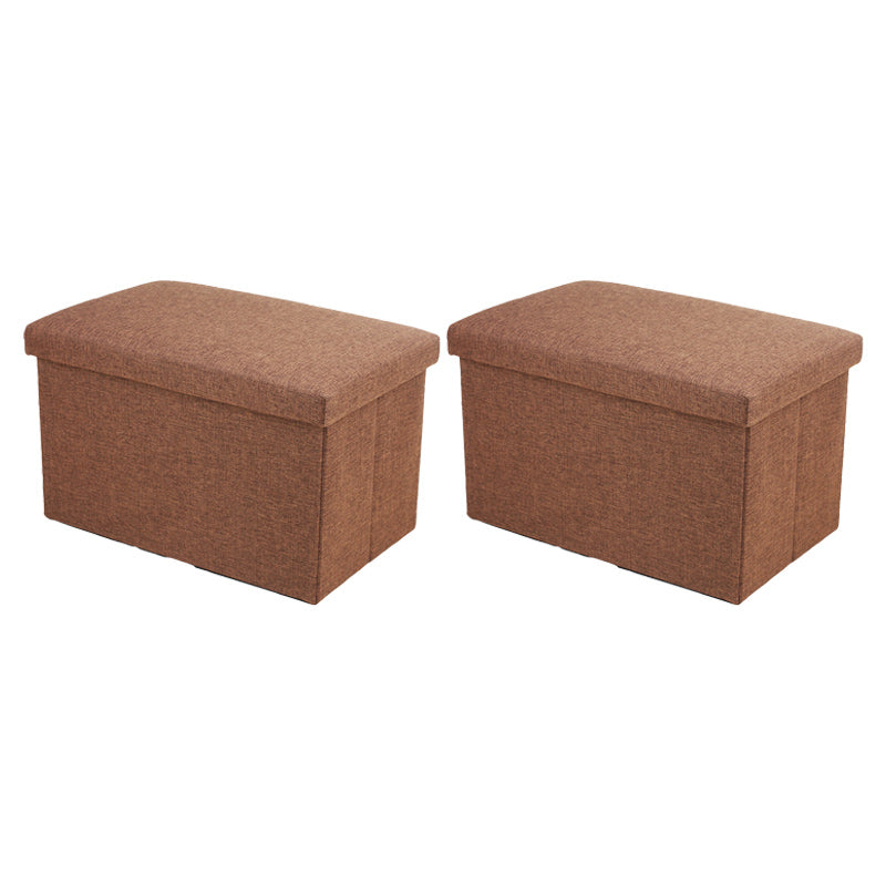 Modern Solid Color Ottoman Cotton Rectangle Ottoman for Living Room Coffee 2 Piece Set Clearhalo 'furn' 'furn_ottomans_poufs' 'Furniture' 'Living Room Furniture' 'Ottomans & Poufs' 'ottomans_poufs' 6238795