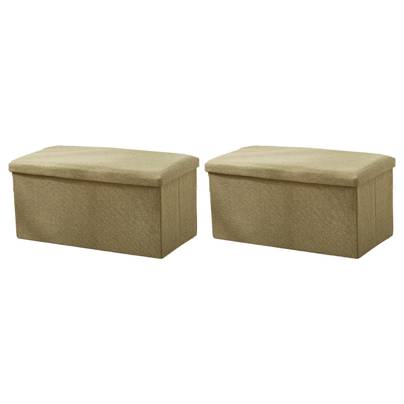 Modern Solid Color Ottoman Cotton Rectangle Ottoman for Living Room Army Green 2 Piece Set Clearhalo 'furn' 'furn_ottomans_poufs' 'Furniture' 'Living Room Furniture' 'Ottomans & Poufs' 'ottomans_poufs' 6238807