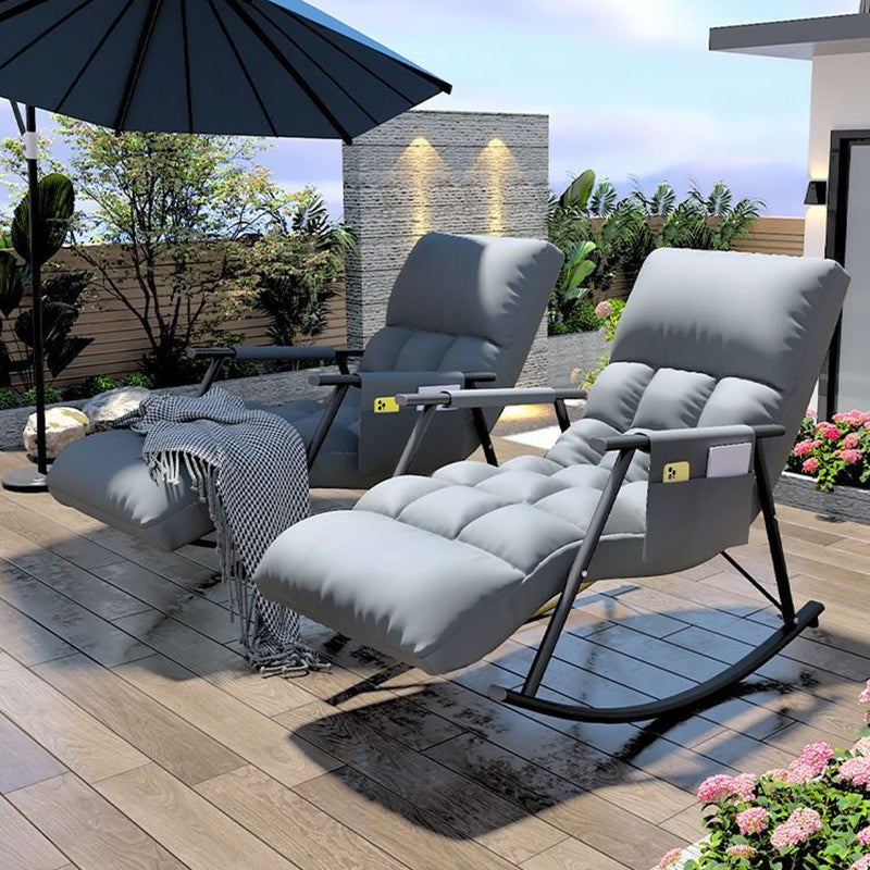 Classic Tufted Recliner Chair Pure Color Indoor Rocker Chair with Dark legs Clearhalo 'Chairs & Seating' 'furn' 'furn_rocking_chairs' 'Furniture' 'Living Room Furniture' 'Rocking Chairs' 'rocking_chairs' 6238835