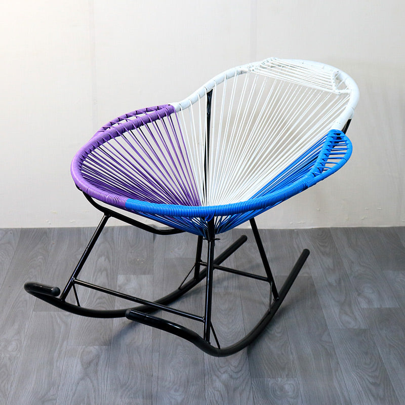 Chaise à bascule moderne Rocker résistant aux intempéries en osier en osier