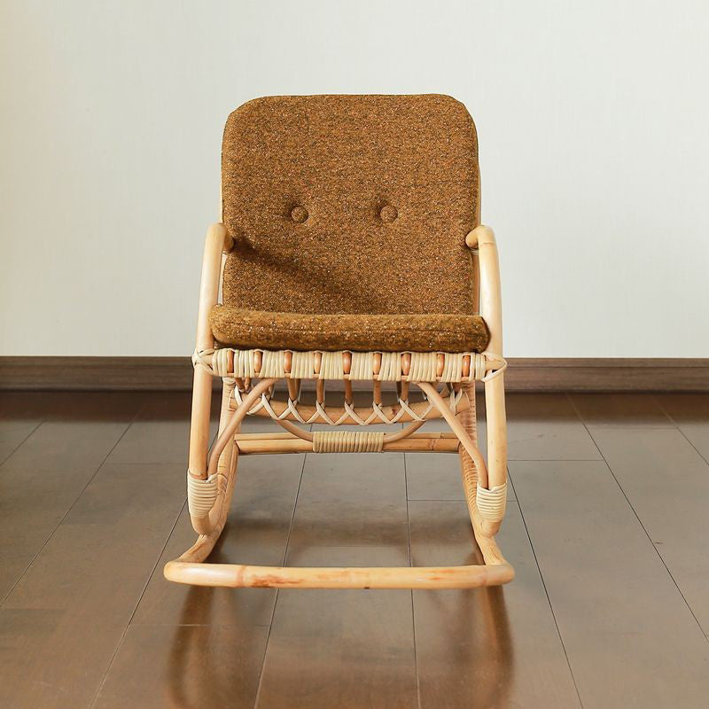Modern Rocking Chair Wicker Removable Cushions Button-Tufted Rocker Khaki Clearhalo 'Chairs & Seating' 'furn' 'furn_rocking_chairs' 'Furniture' 'Living Room Furniture' 'Rocking Chairs' 'rocking_chairs' 6238858