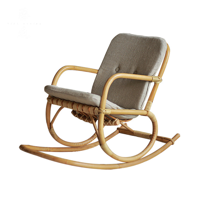 Modern Rocking Chair Wicker Removable Cushions Button-Tufted Rocker Clearhalo 'Chairs & Seating' 'furn' 'furn_rocking_chairs' 'Furniture' 'Living Room Furniture' 'Rocking Chairs' 'rocking_chairs' 6238861