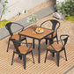 Modern Style Table Set 1/2/5/7 Pieces Dining Set for Outdoor 5 Pieces: Table, 4 Chairs Clearhalo 'Dining Room Sets' 'Dining Tables & Seating' 'dining_room_set' 'furn' 'furn_dining_room_set' 'Furniture' 'Kitchen & Dining Furniture' 6239362