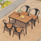 Modern Style Table Set 1/2/5/7 Pieces Dining Set for Outdoor Clearhalo 'Dining Room Sets' 'Dining Tables & Seating' 'dining_room_set' 'furn' 'furn_dining_room_set' 'Furniture' 'Kitchen & Dining Furniture' 6239364