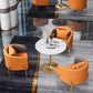 Modern Style Sintered Stone Dining Table Set White 1/2/4/5 Pieces Dining Set for Home Use 4 Pieces: Table, 3 Chairs Clearhalo 'Dining Room Sets' 'Dining Tables & Seating' 'dining_room_set' 'furn' 'furn_dining_room_set' 'Furniture' 'Kitchen & Dining Furniture' 6239381