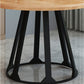 1/3/5 Pieces Modern Dining Set Solid Wood Round Table with Leather Chairs