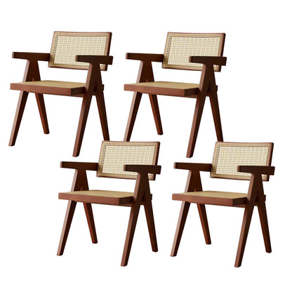 1/3/4/5 pièces Rectangle Ensemble de restauration Table à manger en bois massif avec chaises en bois