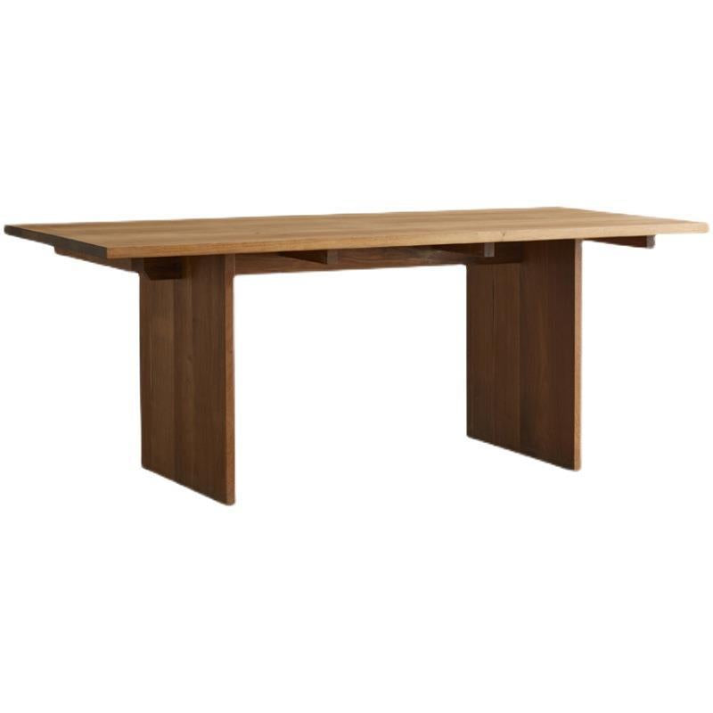 1/3/4/5 Pieces Rectangle Dining Set Solid Wood Dining Table with Wooden Chairs Wood 86.6"L x 35.4"W Clearhalo 'Dining Room Sets' 'Dining Tables & Seating' 'dining_room_set' 'furn' 'furn_dining_room_set' 'Furniture' 'Kitchen & Dining Furniture' 6239461