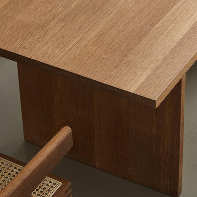 1/3/4/5 Pieces Rectangle Dining Set Solid Wood Dining Table with Wooden Chairs Clearhalo 'Dining Room Sets' 'Dining Tables & Seating' 'dining_room_set' 'furn' 'furn_dining_room_set' 'Furniture' 'Kitchen & Dining Furniture' 6239463