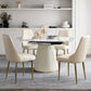 1/4/5/7 Pieces Extendable Round Dining Set Modern Sintered Stone Top Dining Table Set