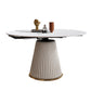 1/4/5/7 Pieces Extendable Round Dining Set Modern Sintered Stone Top Dining Table Set