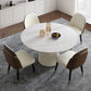 1/4/5/7 Pieces Extendable Round Dining Set Modern Sintered Stone Top Dining Table Set