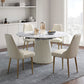 1/4/5/7 Pieces Extendable Round Dining Set Modern Sintered Stone Top Dining Table Set