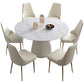 1/4/5/7 Pieces Extendable Round Dining Set Modern Sintered Stone Top Dining Table Set