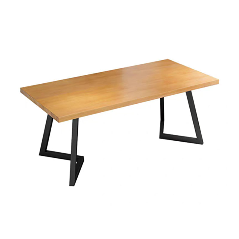 Juego de comedor rectangular de 1/2/5/7 piezas, mesa de comedor de madera maciza con sillas de cuero