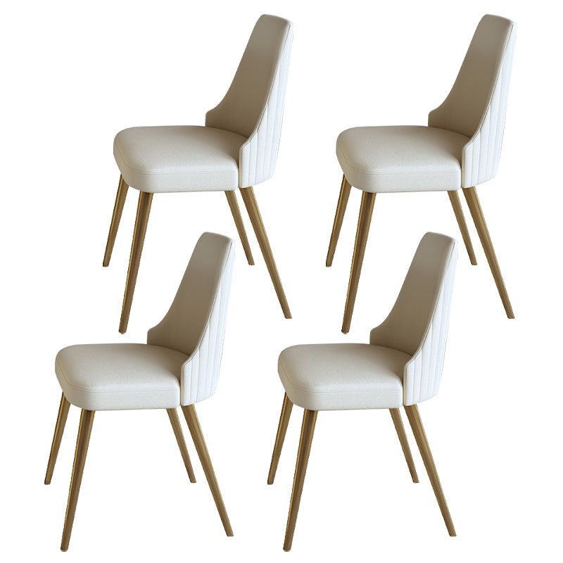 1/4/6/7/9-delige rechthoekige eetset Eettafel met gesinterd stenen blad en leren stoelen