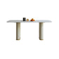 1/4/6/7/9-delige rechthoekige eetset Eettafel met gesinterd stenen blad en leren stoelen