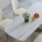 1/4/6/7/9-delige rechthoekige eetset Eettafel met gesinterd stenen blad en leren stoelen
