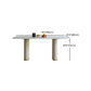1/4/6/7/9-delige rechthoekige eetset Eettafel met gesinterd stenen blad en leren stoelen