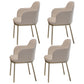 1/4/5/7 Pieces Designer Style Rectangle Dining Set Sintered Stone Top Dinette Table Set 4 White Chairs Clearhalo 'Dining Room Sets' 'Dining Tables & Seating' 'dining_room_set' 'furn' 'furn_dining_room_set' 'Furniture' 'Kitchen & Dining Furniture' 6239554
