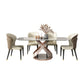 Nordic 1/4/5/6-teiliges rechteckiges Esszimmer-Set mit Esstisch-Set mit gesinterter Steinplatte