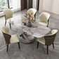 Nordic 1/4/5/6-teiliges rechteckiges Esszimmer-Set mit Esstisch-Set mit gesinterter Steinplatte