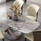Nordic 1/4/5/6-teiliges rechteckiges Esszimmer-Set mit Esstisch-Set mit gesinterter Steinplatte