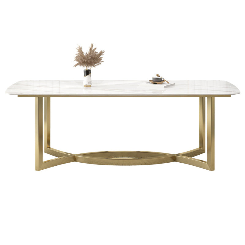 Ensemble de salle à manger rectangulaire luxueux, ensemble de Table de dinette en pierre frittée, 1/4/5/7 pièces