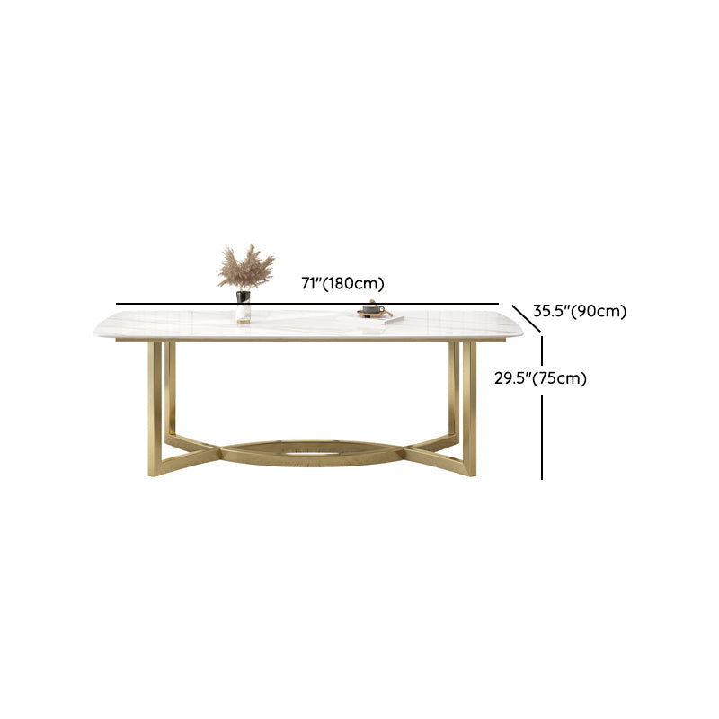 Ensemble de salle à manger rectangulaire luxueux, ensemble de Table de dinette en pierre frittée, 1/4/5/7 pièces