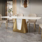 1/3/4/5/7 Pieces Luxurious Rectangle Dining Set Sintered Stone Top Dinette Table Set Clearhalo 'Dining Room Sets' 'Dining Tables & Seating' 'dining_room_set' 'furn' 'furn_dining_room_set' 'Furniture' 'Kitchen & Dining Furniture' 6239623
