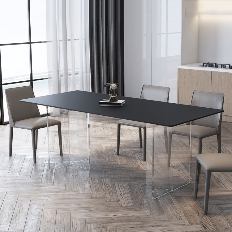 Sintered Stone Top Table Set 1/4/5/6 Pieces Designer Style Rectangle Dining Set Clearhalo 'Dining Room Sets' 'Dining Tables & Seating' 'dining_room_set' 'furn' 'furn_dining_room_set' 'Furniture' 'Kitchen & Dining Furniture' 6239644