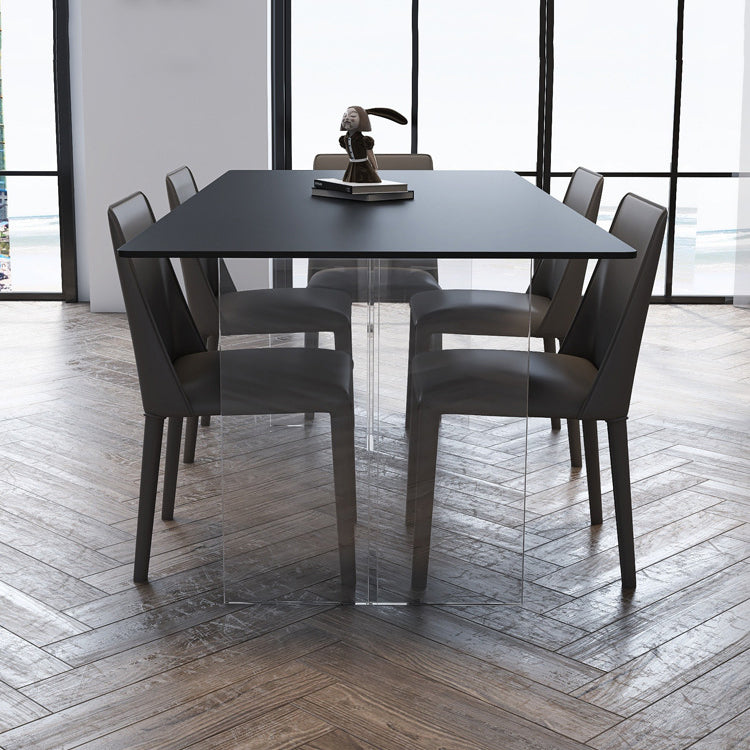 Sintered Stone Top Table Set 1/4/5/6 Pieces Designer Style Rectangle Dining Set Clearhalo 'Dining Room Sets' 'Dining Tables & Seating' 'dining_room_set' 'furn' 'furn_dining_room_set' 'Furniture' 'Kitchen & Dining Furniture' 6239651