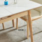 Set da pranzo rettangolare allungabile da 1/2/5/6/7 pezzi Set da tavolo in legno con piano in pietra sinterizzata