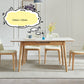 Set da pranzo rettangolare allungabile da 1/2/5/6/7 pezzi Set da tavolo in legno con piano in pietra sinterizzata