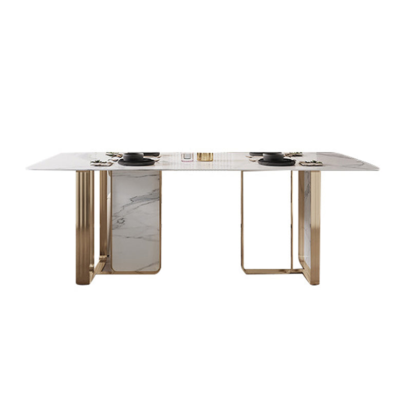 1/2/5/7 Stücke Designer -Stil Rechteck Ess Set Sintered Stone Top Dinette Tischset Set