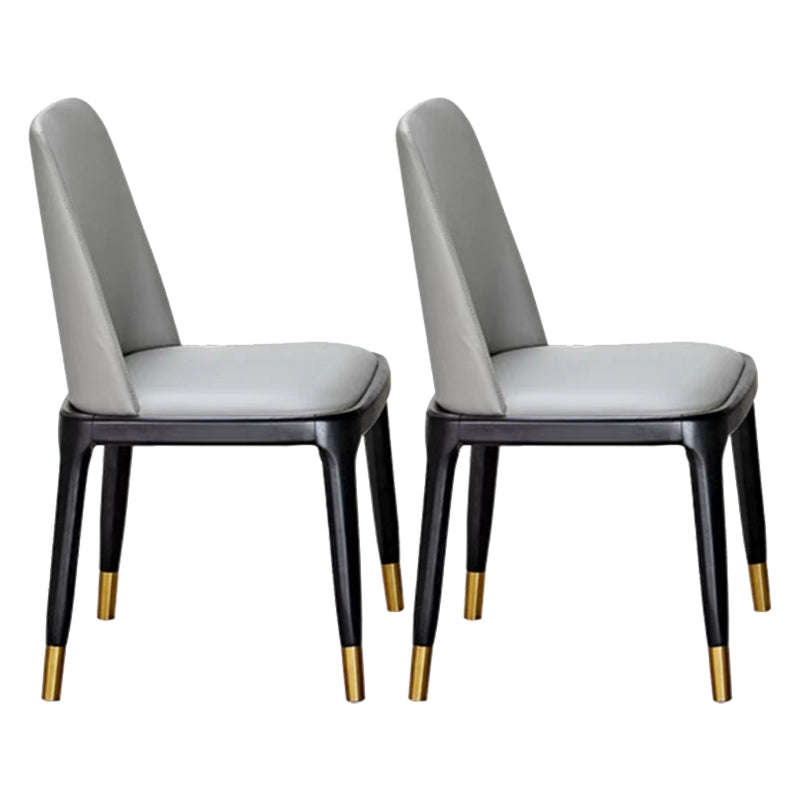 Designer Style Rectangle Dining Set 1/2/5/7 Pieces Sintered Stone Top Wooden Table Set 2 Grey Chairs Clearhalo 'Dining Room Sets' 'Dining Tables & Seating' 'dining_room_set' 'furn' 'furn_dining_room_set' 'Furniture' 'Kitchen & Dining Furniture' 6239693